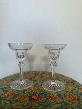Crystal Cut candlesticks  (Set of 2)